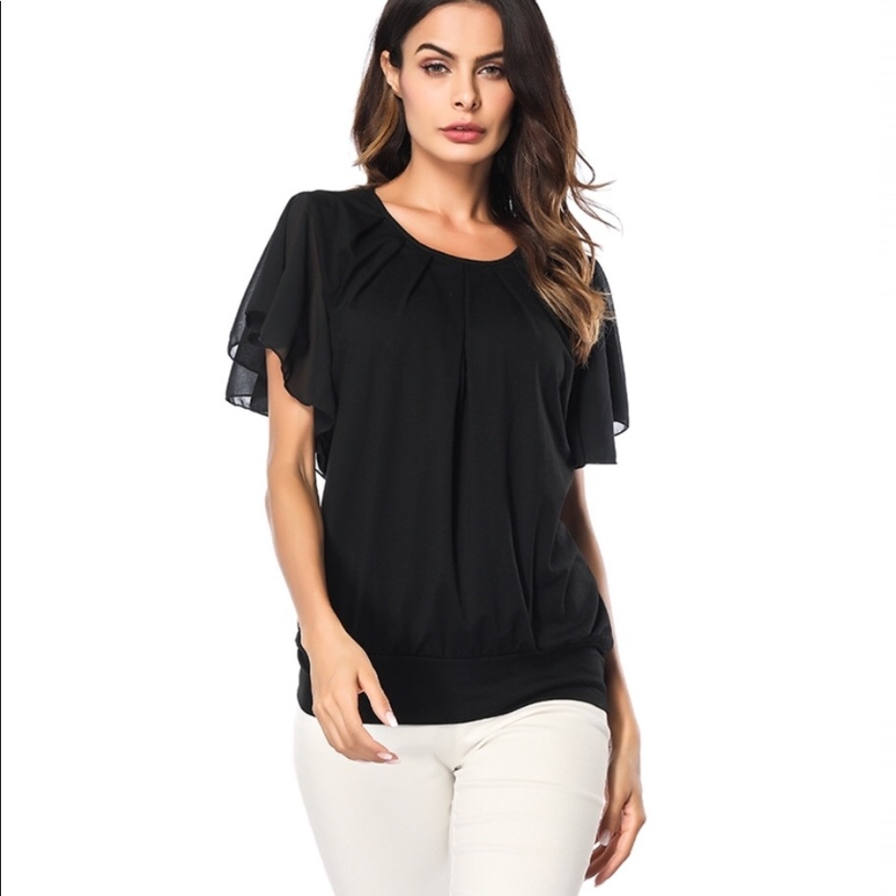 Sale! Black pleated Blouse